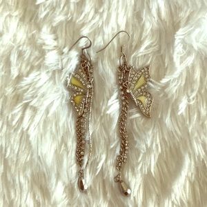 GUESS butterfly dangling earrings